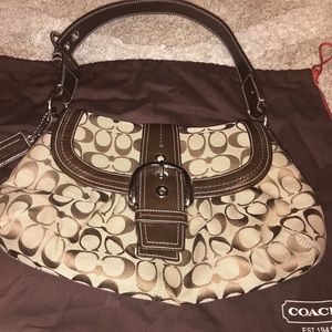 FINAL DAYS! Authentic gently used brown and tan coach purse